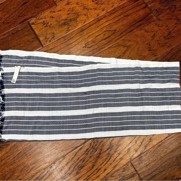 Eileen fisher cotton wool oversized striped scarf